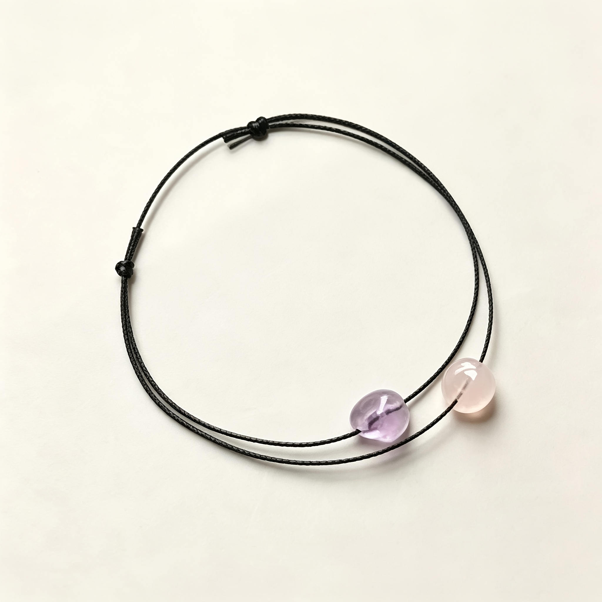 Women's Natural Stone Double Layer Bracelet, Boho Crystal Jewelry